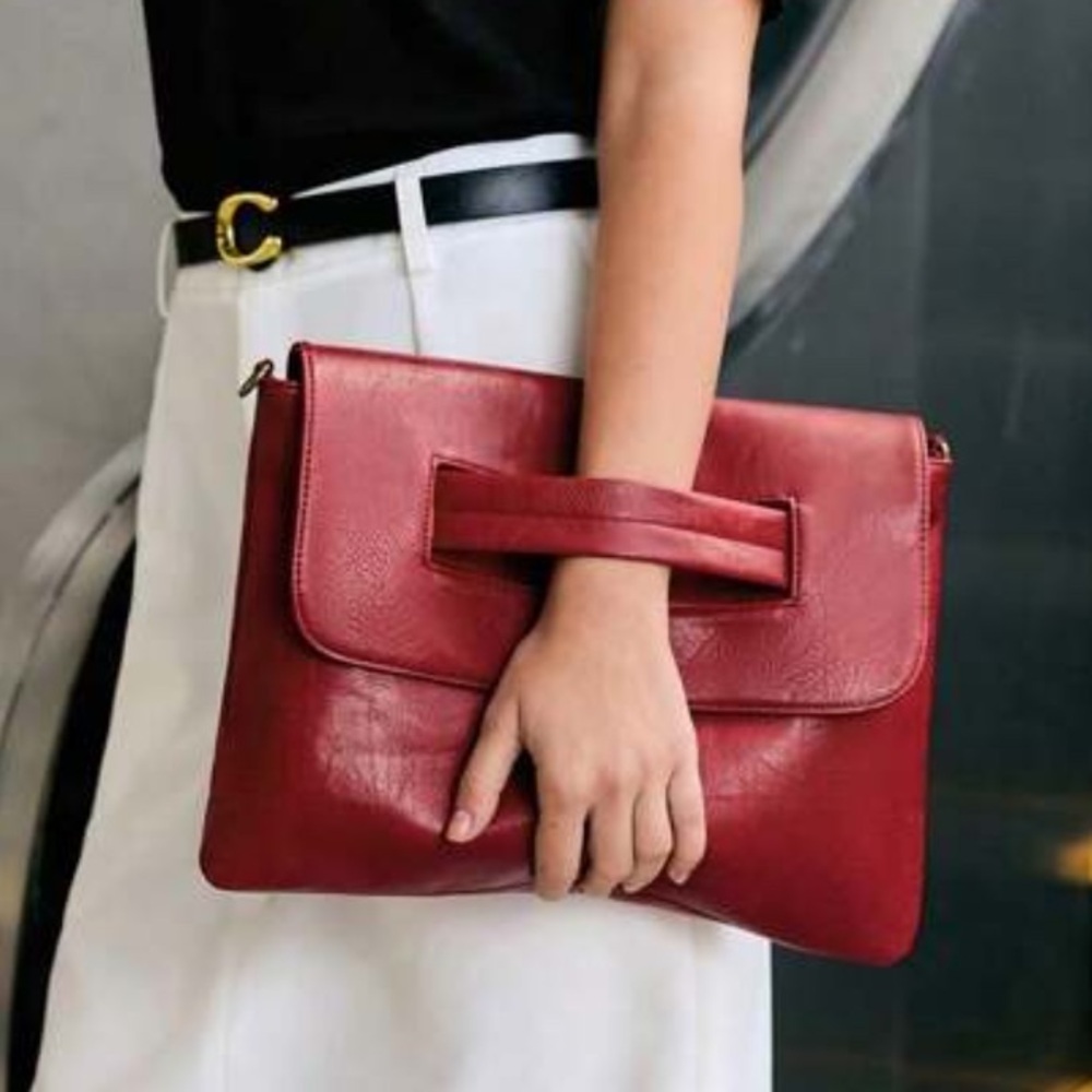 Burgundy Cherry Handbag Women's Bag